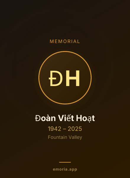 Memorial portrait of Đoàn Viết Hoạt
