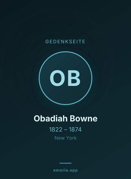 Gedenkportrait von Obadiah Bowne