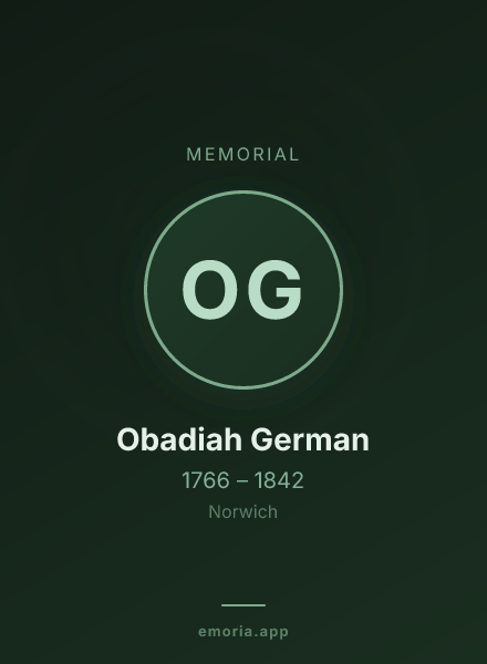 Memorial portrait of Obadiah German