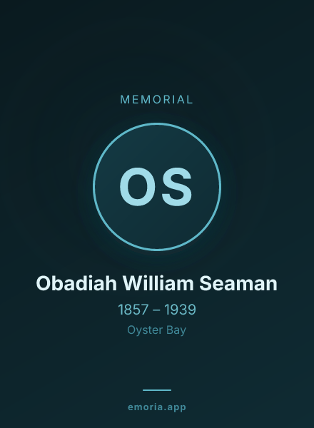 Memorial portrait of Obadiah William Seaman