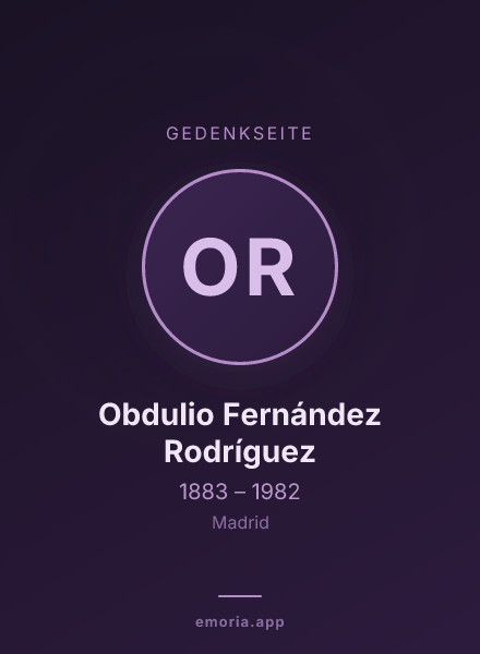 Gedenkportrait von Obdulio Fernández Rodríguez
