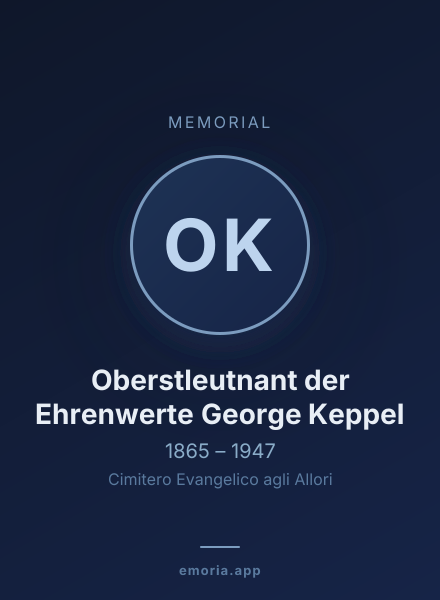 Memorial portrait of Oberstleutnant der Ehrenwerte George Keppel