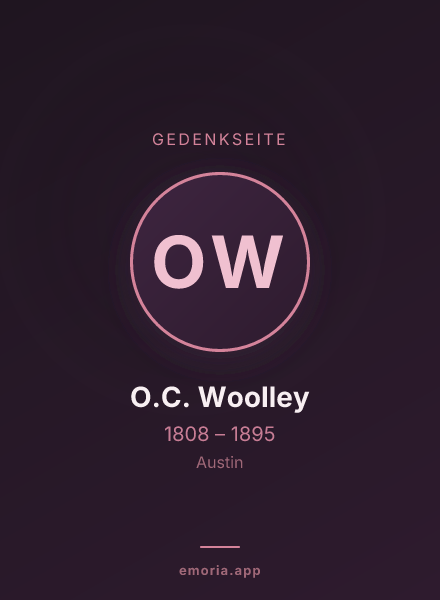 Gedenkportrait von O.C. Woolley