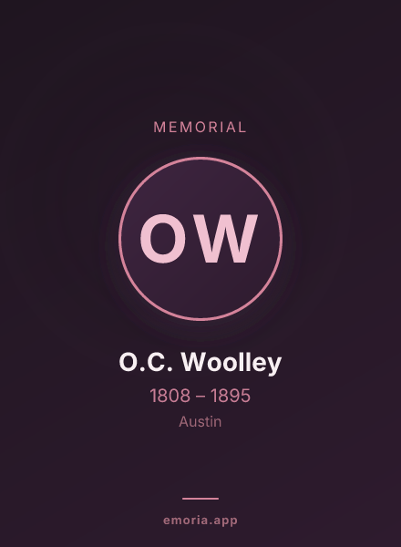 Memorial portrait of O.C. Woolley