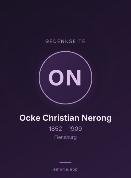 Gedenkportrait von Ocke Christian Nerong
