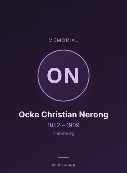 Memorial portrait of Ocke Christian Nerong