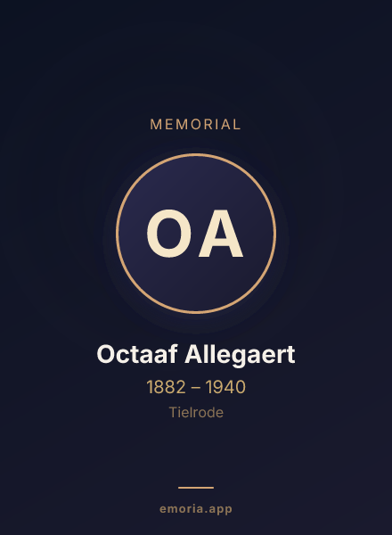 Memorial portrait of Octaaf Allegaert