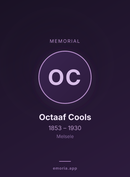 Memorial portrait of Octaaf Cools