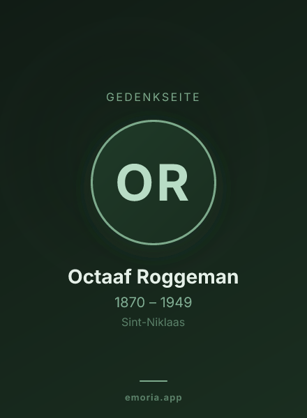 Gedenkportrait von Octaaf Roggeman