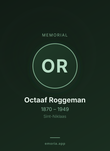 Memorial portrait of Octaaf Roggeman