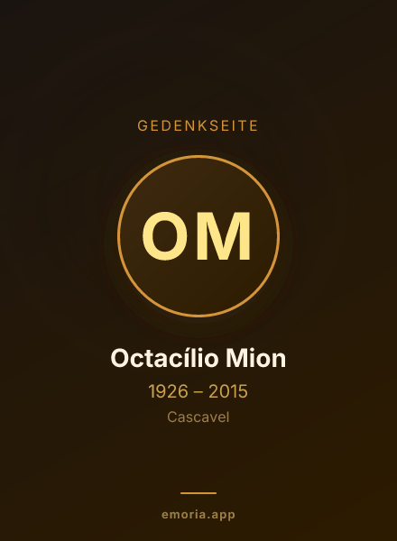 Gedenkportrait von Octacílio Mion
