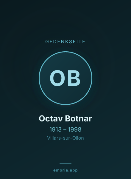 Gedenkportrait von Octav Botnar