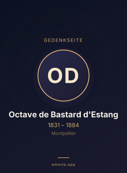 Gedenkportrait von Octave de Bastard d'Estang