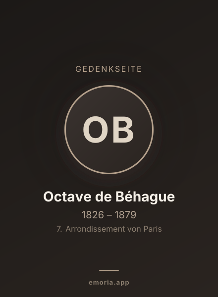 Gedenkportrait von Octave de Béhague