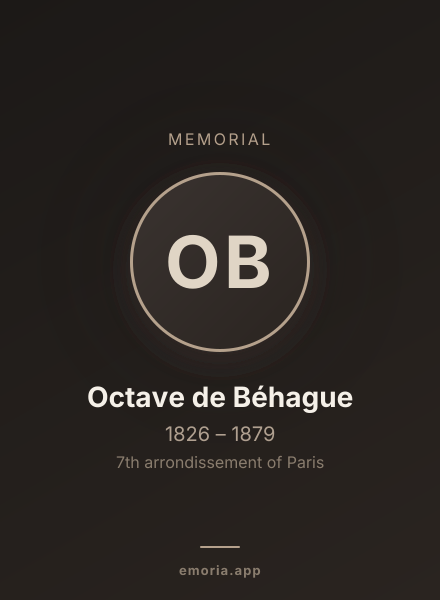Memorial portrait of Octave de Béhague
