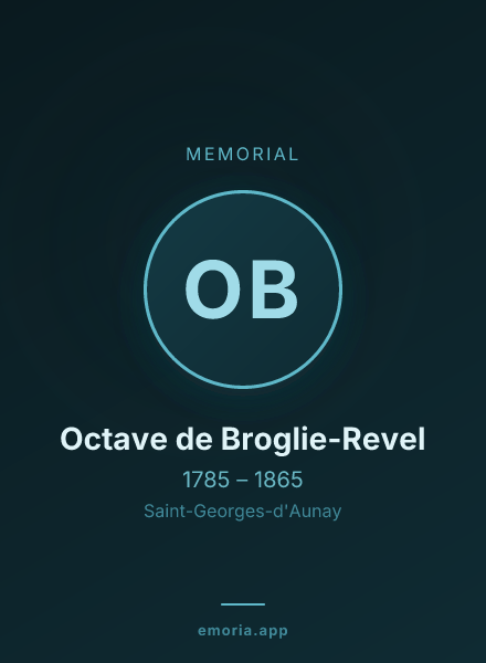 Memorial portrait of Octave de Broglie-Revel
