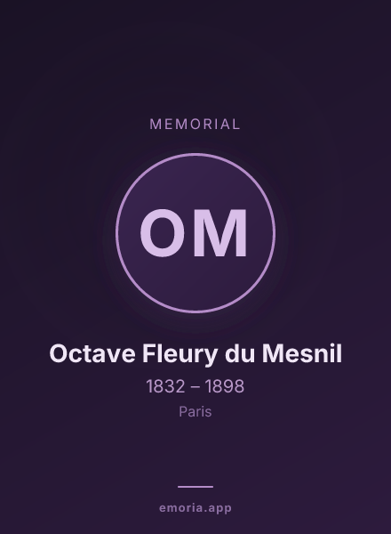Memorial portrait of Octave Fleury du Mesnil