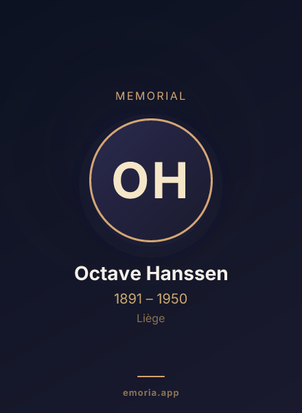 Memorial portrait of Octave Hanssen