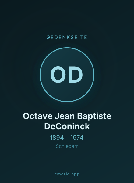 Gedenkportrait von Octave Jean Baptiste DeConinck