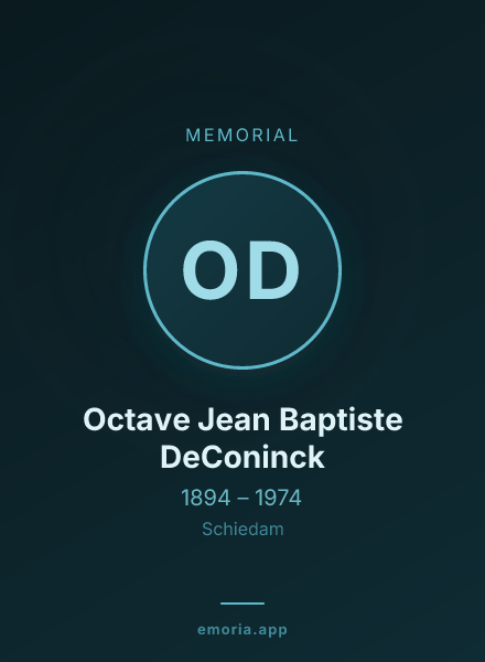 Memorial portrait of Octave Jean Baptiste DeConinck