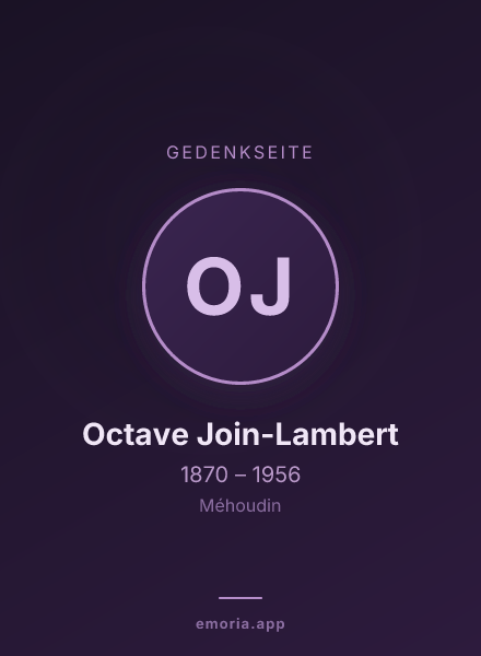 Gedenkportrait von Octave Join-Lambert