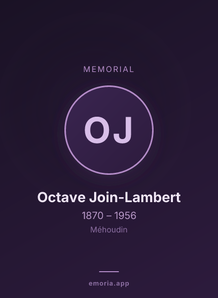 Memorial portrait of Octave Join-Lambert