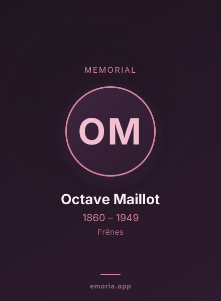 Memorial portrait of Octave Maillot