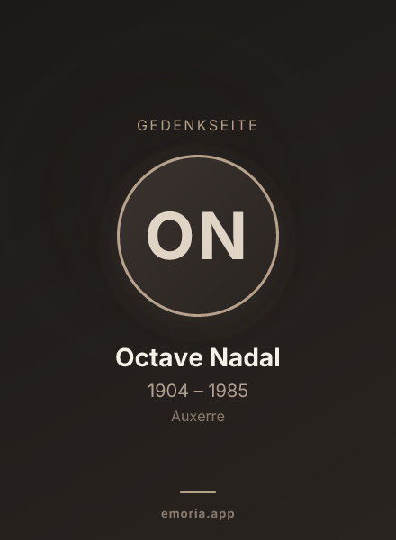 Gedenkportrait von Octave Nadal