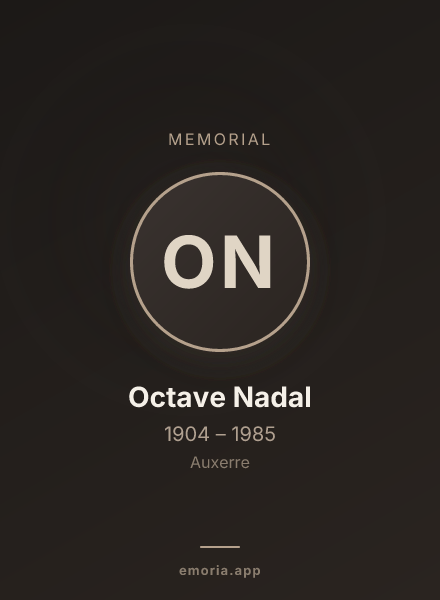 Memorial portrait of Octave Nadal