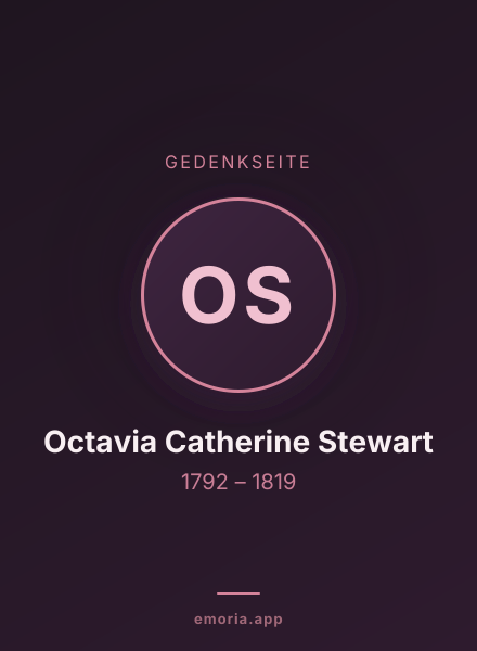 Gedenkportrait von Octavia Catherine Stewart