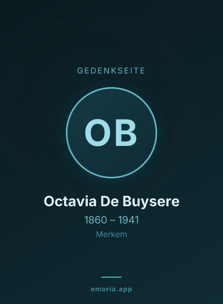 Gedenkportrait von Octavia De Buysere