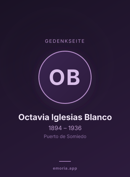 Gedenkportrait von Octavia Iglesias Blanco