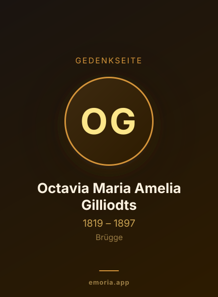 Gedenkportrait von Octavia Maria Amelia Gilliodts