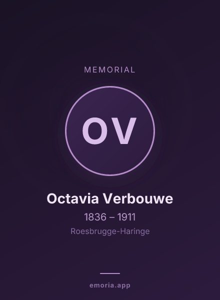 Memorial portrait of Octavia Verbouwe