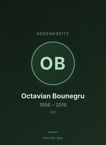 Gedenkportrait von Octavian Bounegru