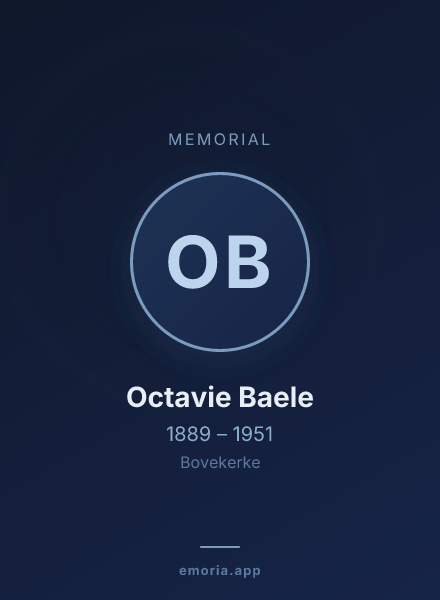 Memorial portrait of Octavie Baele