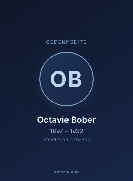 Gedenkportrait von Octavie Bober
