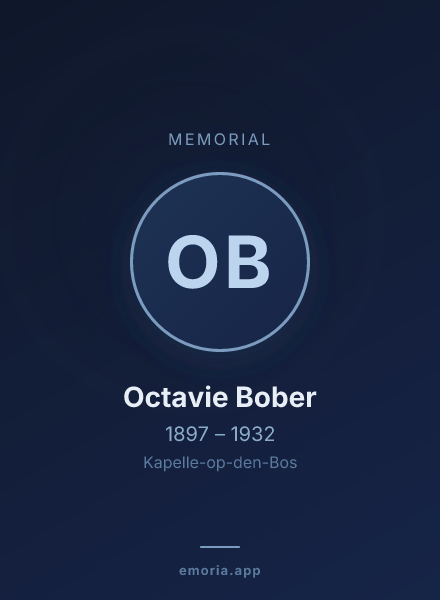 Memorial portrait of Octavie Bober