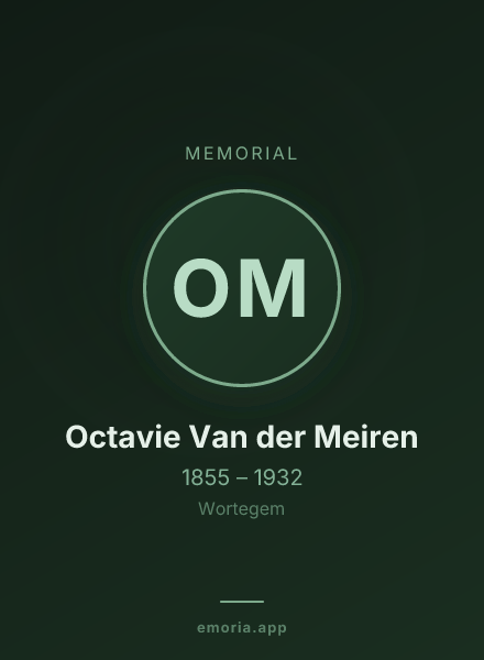 Memorial portrait of Octavie Van der Meiren