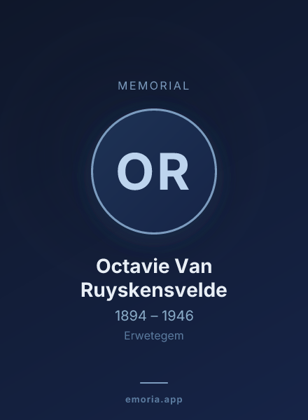 Memorial portrait of Octavie Van Ruyskensvelde