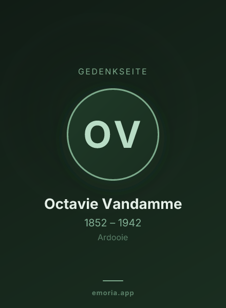 Gedenkportrait von Octavie Vandamme