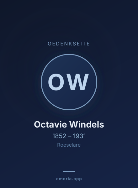 Gedenkportrait von Octavie Windels