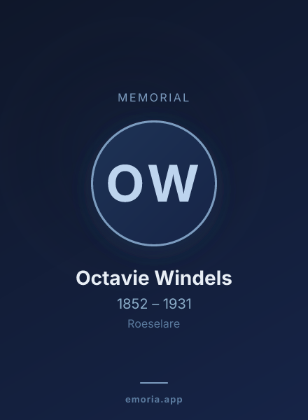 Memorial portrait of Octavie Windels