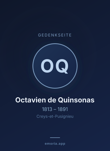 Gedenkportrait von Octavien de Quinsonas
