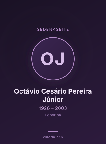 Gedenkportrait von Octávio Cesário Pereira Júnior