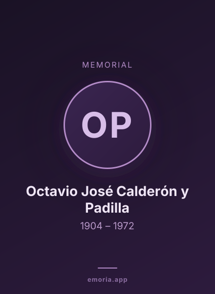 Memorial portrait of Octavio José Calderón y Padilla
