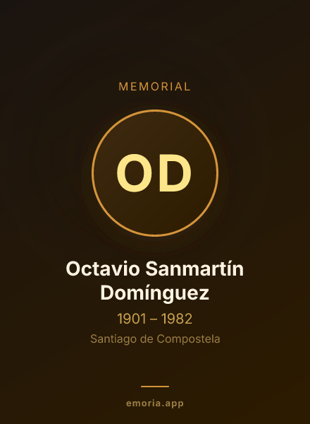 Memorial portrait of Octavio Sanmartín Domínguez