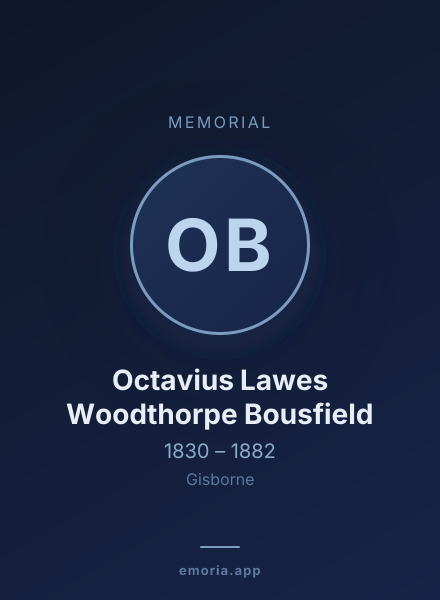 Memorial portrait of Octavius Lawes Woodthorpe Bousfield