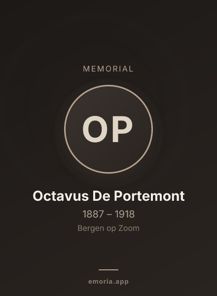 Memorial portrait of Octavus De Portemont
