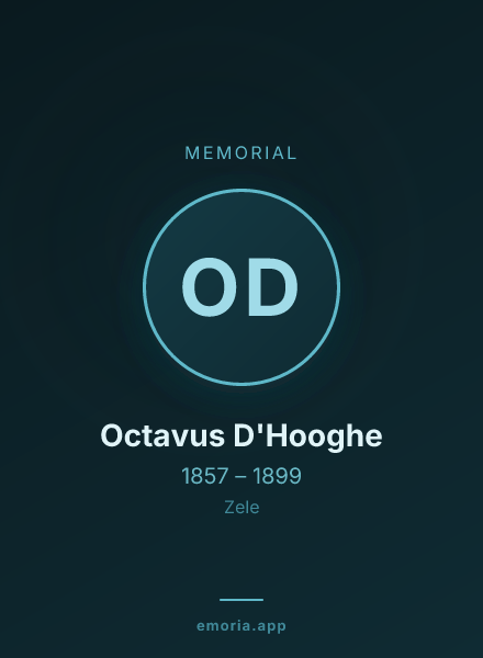 Memorial portrait of Octavus D'Hooghe